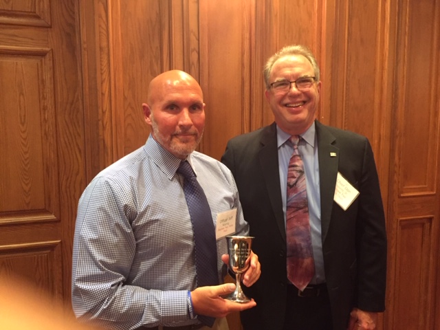 100 club 2018 silver chalice award winner jeff koenig and chief don pussehl